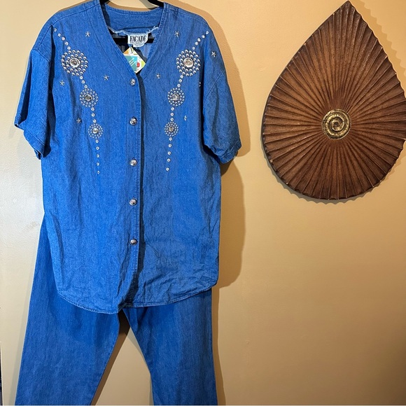 Facade vintage denim studded set - Picture 3 of 8